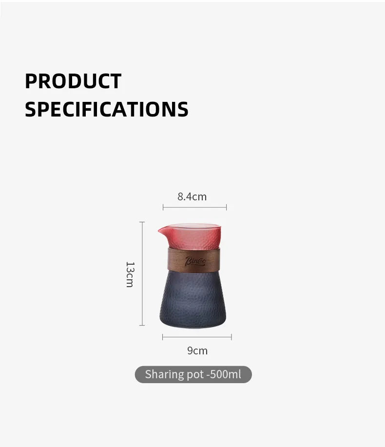 Bincoo Patterned Glass Coffee Carafe (Blackberry)