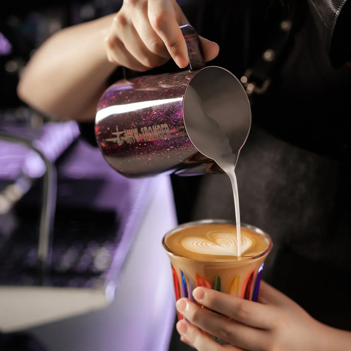 MHW-3BOMBER Latte Art Pitcher 5.0 Purple