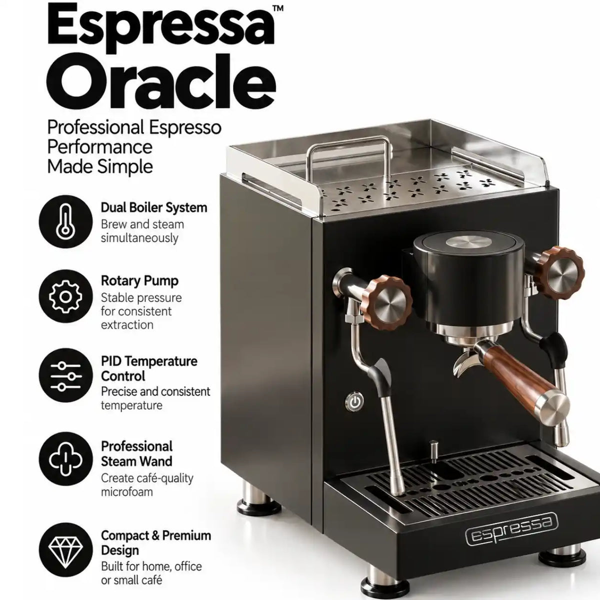 Espressa Oracle | Dual Boiler Rotary Pump