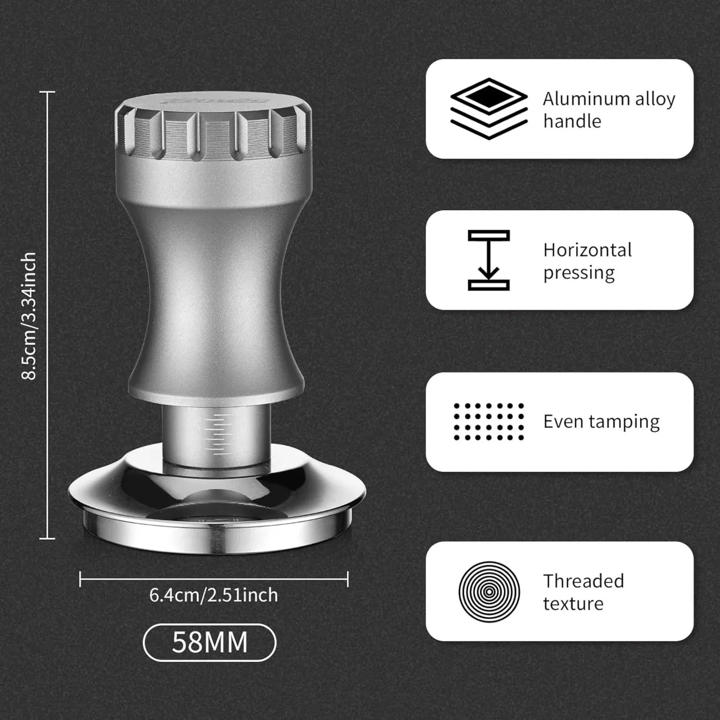 Bincoo 58mm Click Tamper (White)