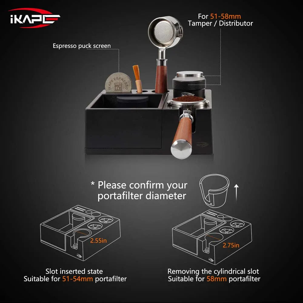 IKAPE ABS V2 Knock Box + Tamping Station