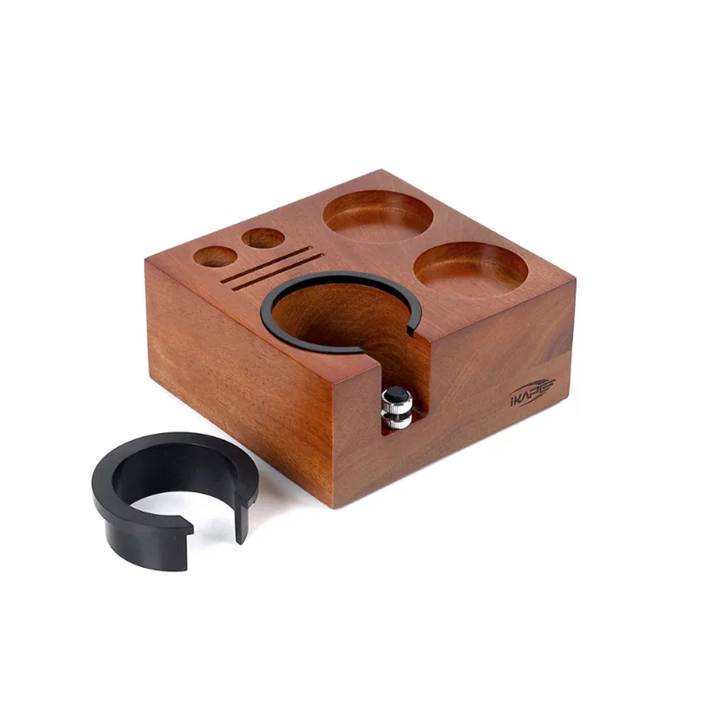 IKAPE 7 in 1 Wooden Coffee Tamping Station