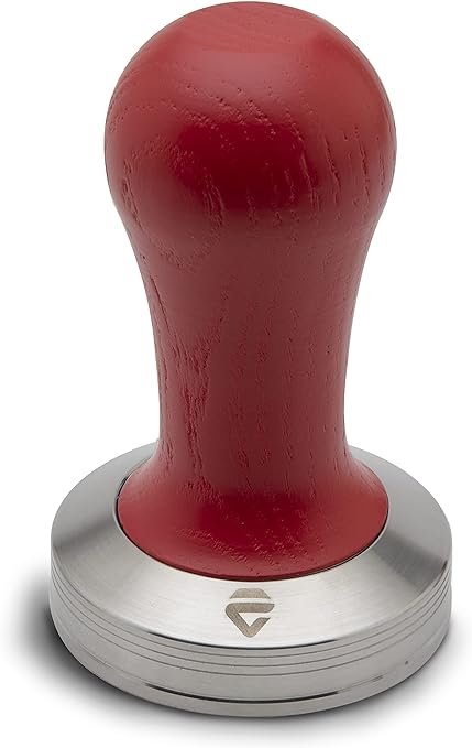 Lelit Coffee Tamper with Red Wooden Handle 58.55 mm