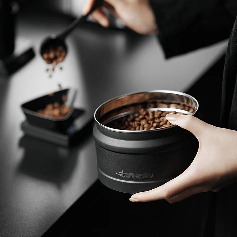 MHW-3BOMBER Coffee Vacuum Black Storage Canister