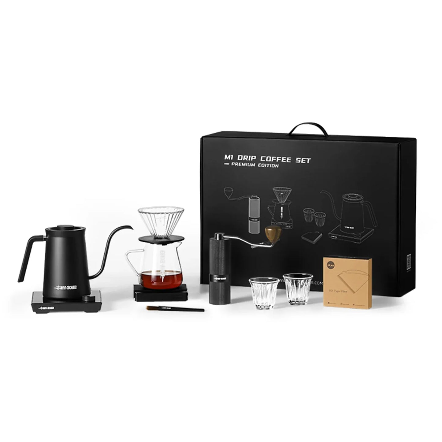 MHW-3 Bomber 9 piece M1 Assasin Pour Over Set Coffee Making accessories and Serving equipments CoffeePlus.india