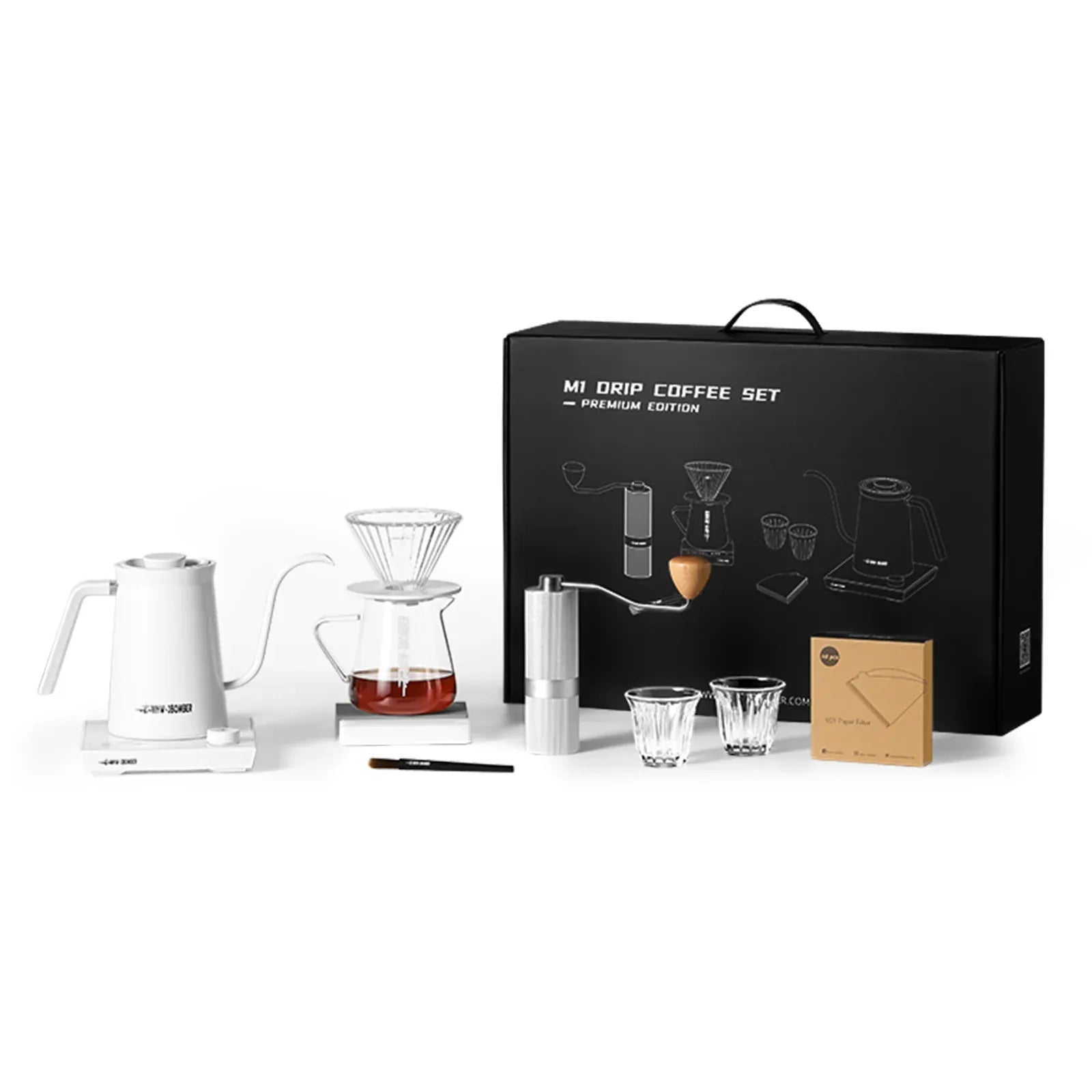 MHW-3 Bomber 9 piece M1 Assasin Pour Over Set Coffee Making accessories and Serving equipments CoffeePlus.india