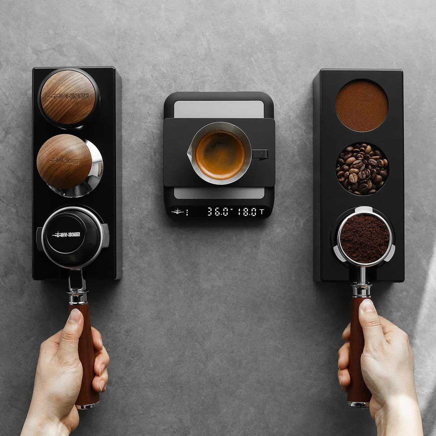 MHW-3 Bomber ABS Tamping Station Coffee Cleaning Equipments CoffeePlus.india