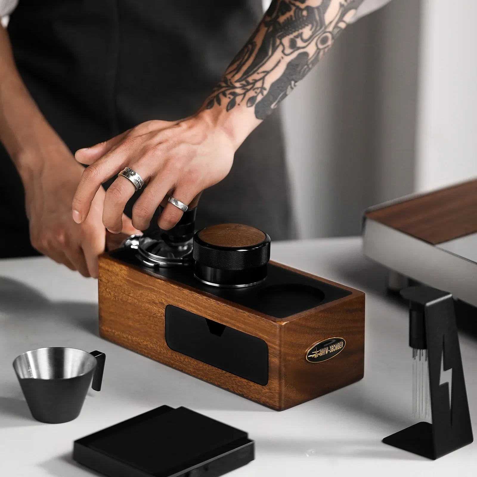 MHW-3 Bomber Wood Portafilter Base 58mm Coffee Maker & Espresso Machine Replacement Parts CoffeePlus.india