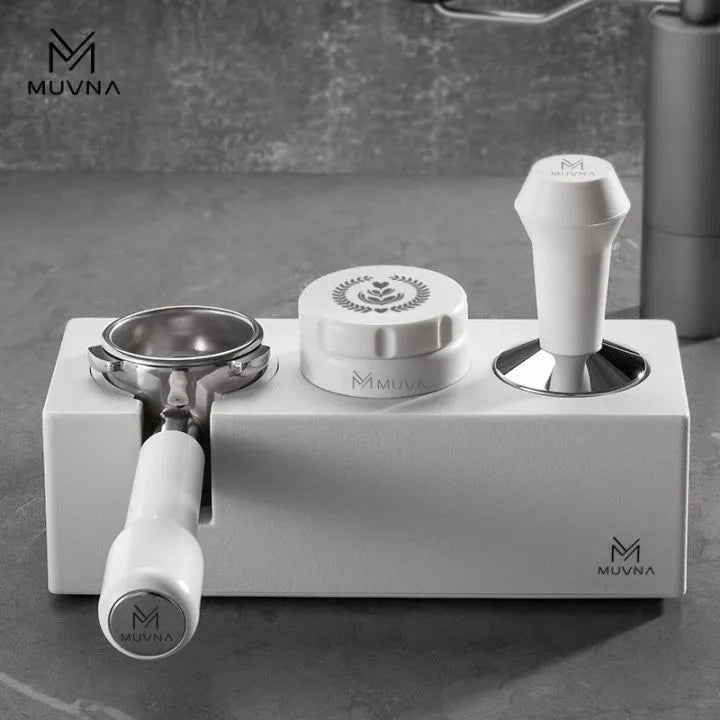 MUVNA White ABS Tamping Station - 58mm