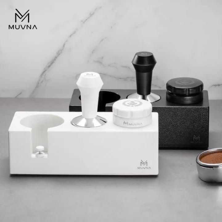 MUVNA White ABS Tamping Station - 58mm