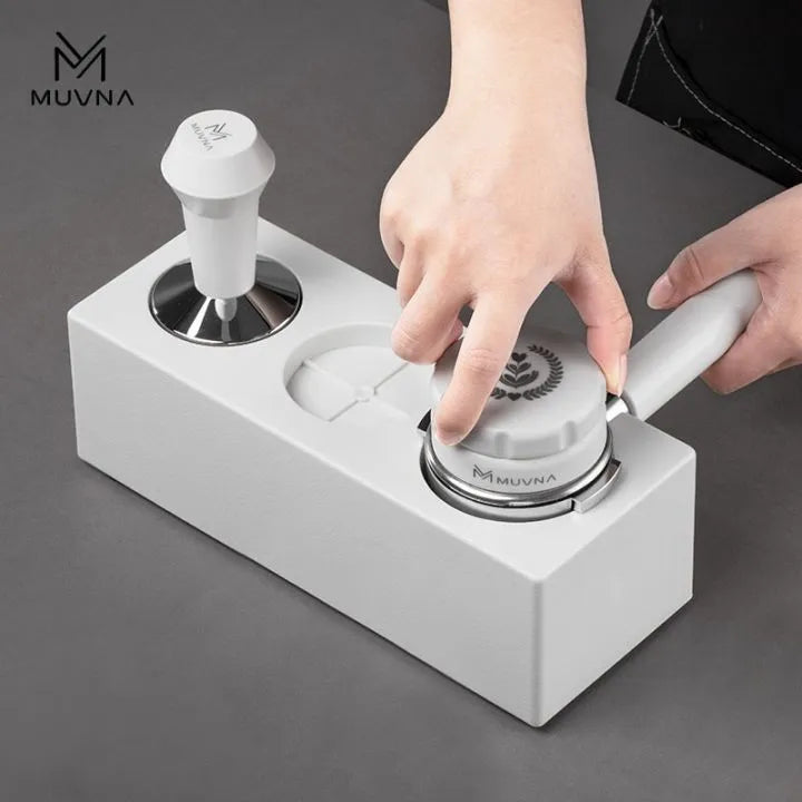 MUVNA White ABS Tamping Station - 58mm