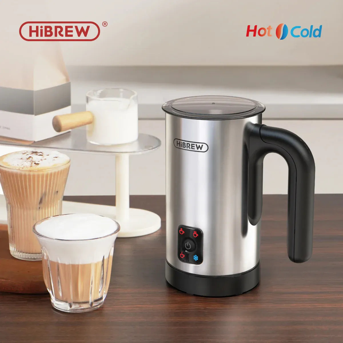 HiBREW M3A 4-in-1 Milk Frother | Hot & Cold Milk Warmer