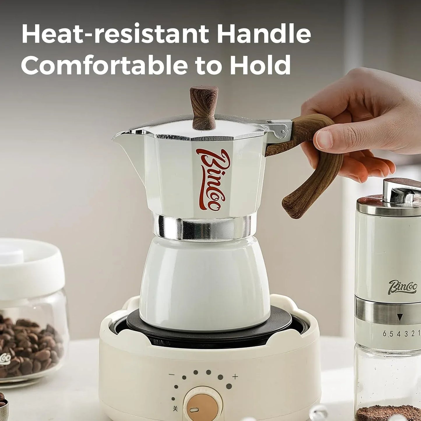 Bincoo Moka Pot + Electric Stove Kit (300ml)