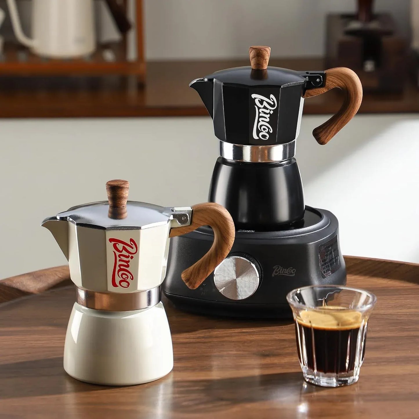Bincoo Moka Pot + Electric Stove Kit (300ml)