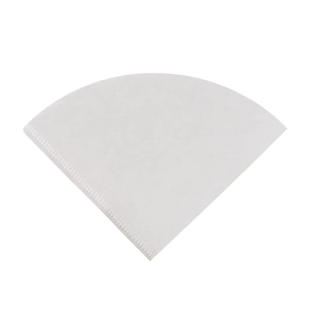 White coffee filter on a white background