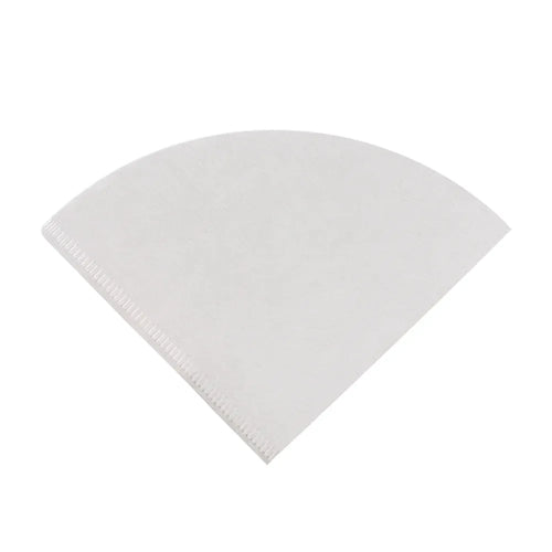 White coffee filter on a white background