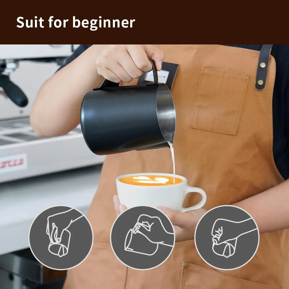 Watchget Angled Latte Art Jug (350ml) Milk Frothers & Steamers CoffeePlus.india