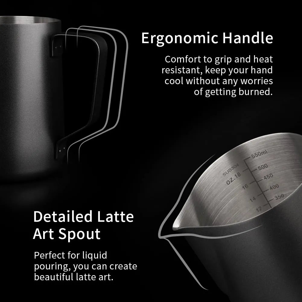 Watchget Angled Latte Art Jug (350ml) Milk Frothers & Steamers CoffeePlus.india