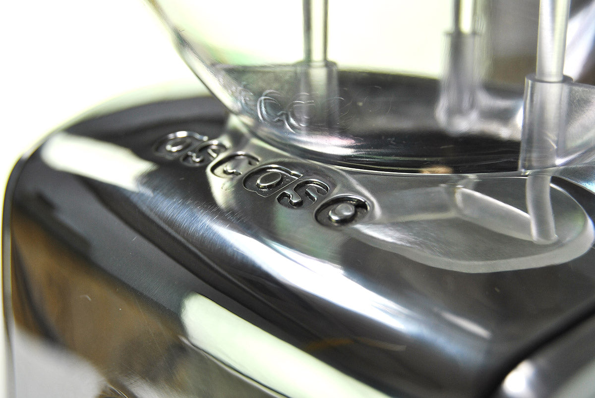 Ascaso i-Mini i-1 grinder technical data sheet displaying specs and measurements.
