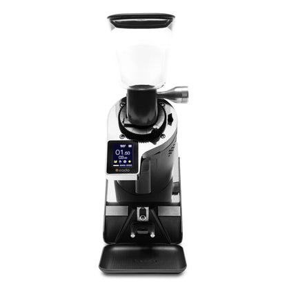Front view of Ceado E37Z-Barista showing sleek Italian design with geometric lines and professional construction
