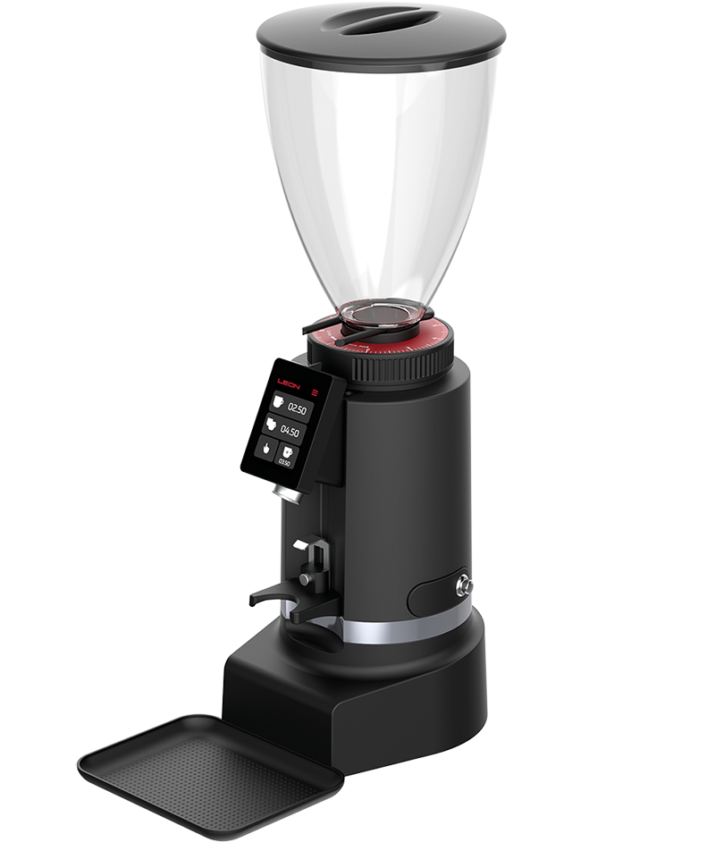 Ceado Leon 800 commercial espresso grinder with large hopper, touchscreen display and compact design
