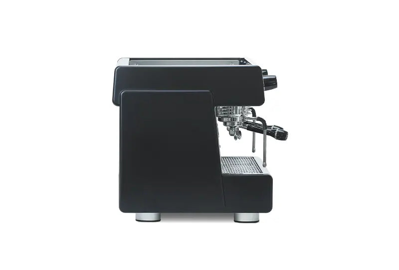 Side angle of black Dalla Corte EVO 2 with digital display and professional build