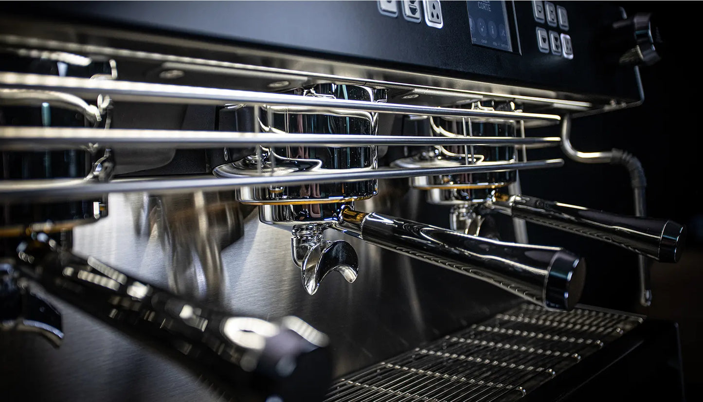 Internal view of Dalla Corte Icon 2-Group showing multi-boiler system and advanced engineering
