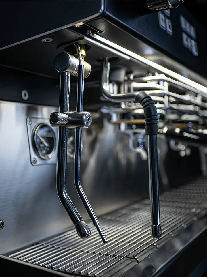 Close-up of Dalla Corte Icon professional steam wand with ergonomic design and precision control
