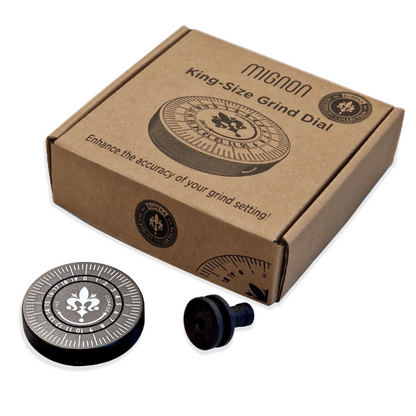 Eureka King-Size Grind Dial with original branded packaging box and installation guide.
