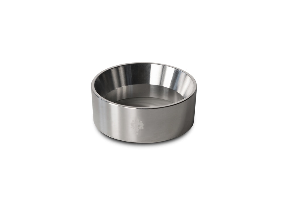 Top view of Eureka Mignon Libra Chrome Dosing Funnel showing wide opening and smooth interior
