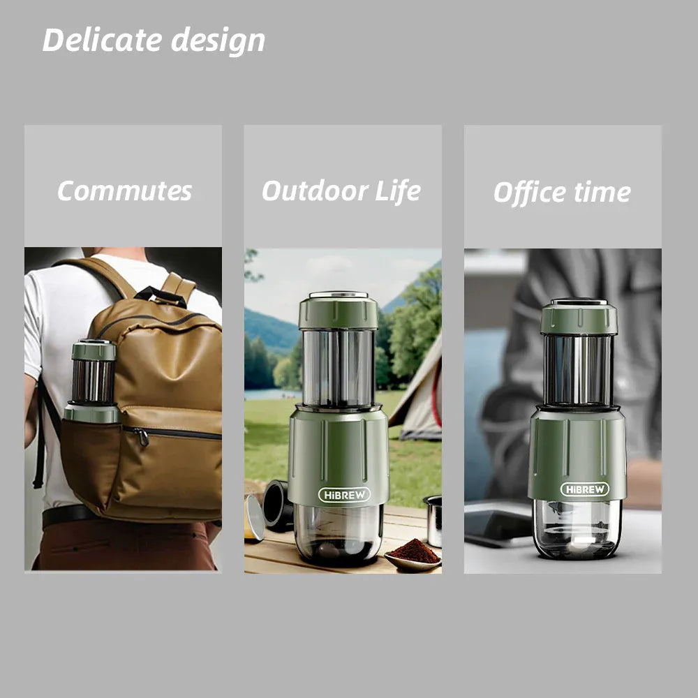 HiBREW H4D 2-in-1 Portable Hand Press Espresso Maker
