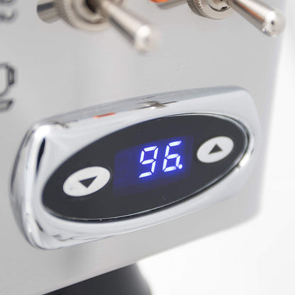 Close-up of Lelit Anita PID digital temperature display showing precise brewing control
