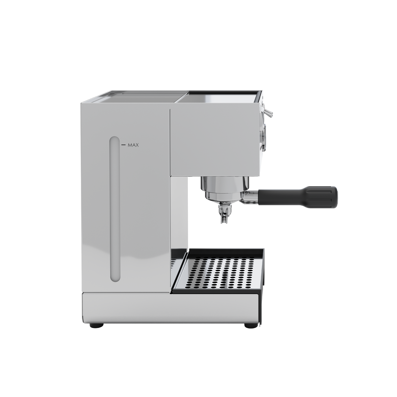 Lelit Anna PL41TEM espresso machine right-side view with portafilter handle and control panel.
