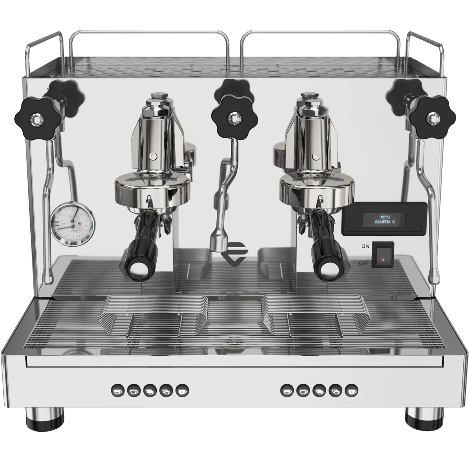 Lelit GiuliettaX stainless steel commercial espresso machine with multi-group configuration
