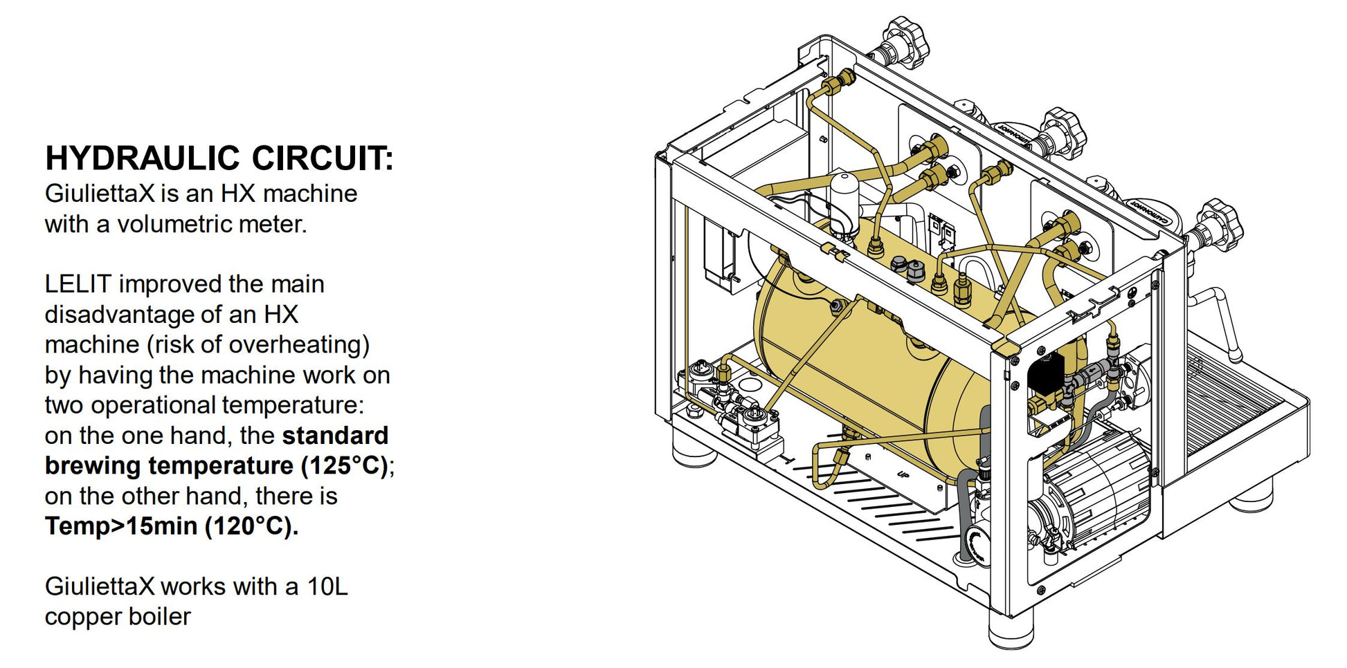 Lelit GiuliettaX LTS thermal stability performance chart and temperature consistency data

