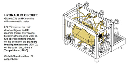 Lelit GiuliettaX LTS thermal stability performance chart and temperature consistency data
