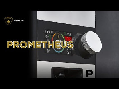 Eureka Prometheus grinder demonstration showing touchscreen controls and smart features.