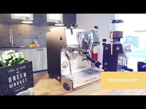 Video demonstration of Dalla Corte Studio Aqua dual boiler system and hot water dispenser operation

