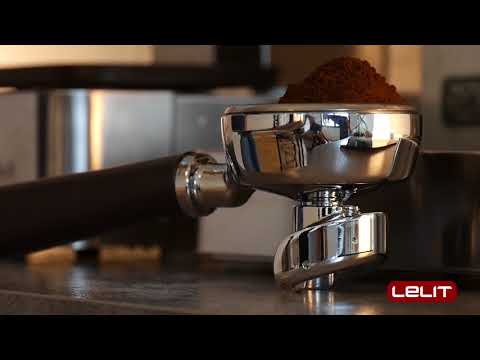 Video: Lelit Victoria PL91T espresso machine in action, brewing coffee with portafilter.

