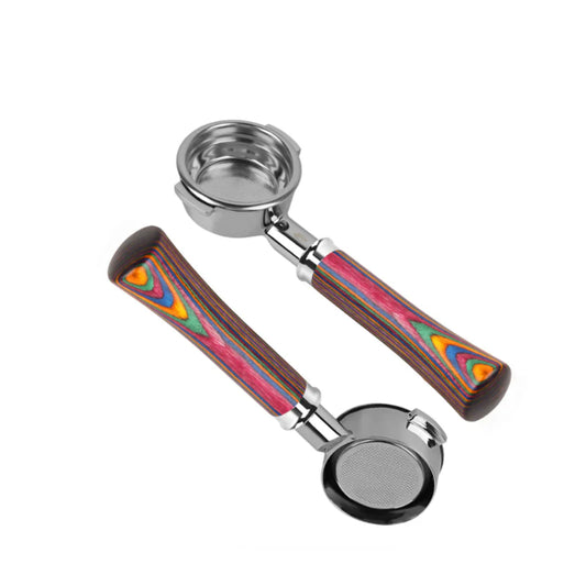 IKAPE E61 Bottomless Portafilter - Rainbow Wood