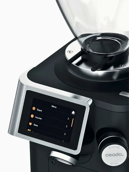 Close-up of REV Titan WAM touchscreen display with digital controls and customizable settings
